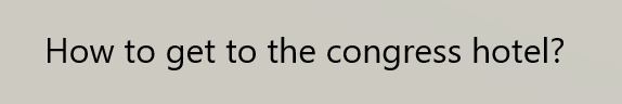 How to get to the congress hotel?